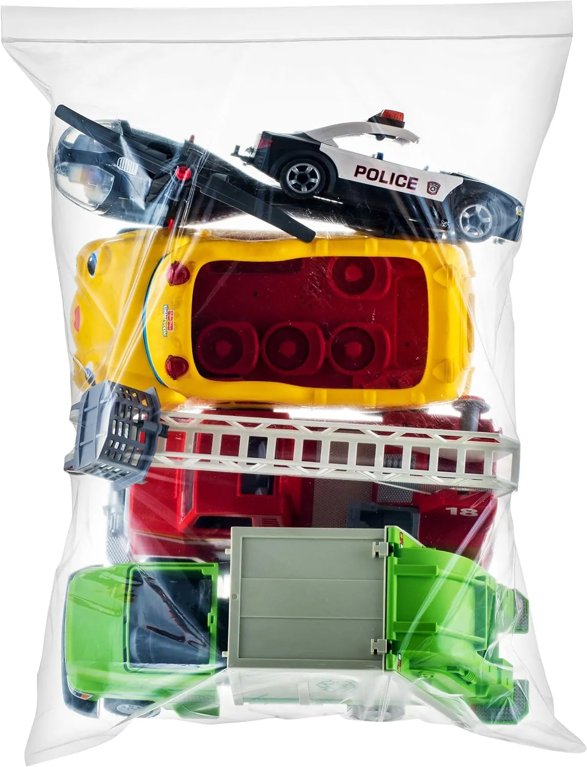 [ Pack of 50 ] X-Large Food Storage Bags, 4 Mill. Heavy Duty Thick Plastic, BPA Food Safe, Big Size Bag for Meal Prep, Camping, Moving, Travel, Vacation, Packing, Closet Clothing Organization, (13" x 18")