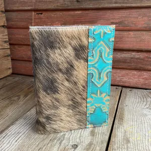 089 Small Notepad Cover - Brindle w/ Agave Laredo