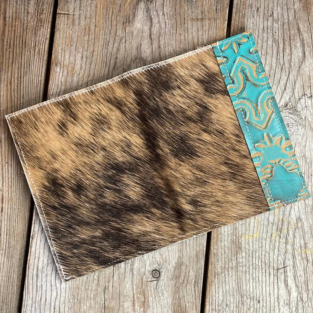 089 Small Notepad Cover - Brindle w/ Agave Laredo