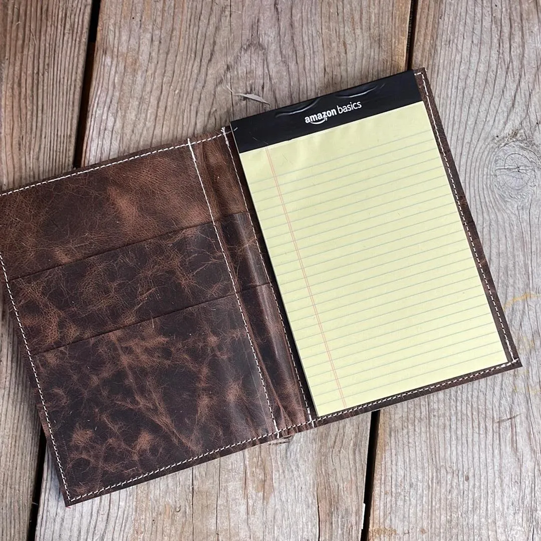 089 Small Notepad Cover - Brindle w/ Agave Laredo