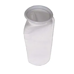 10 Pack #4 Size 0.5 Micron Liquid Filter Bags, Polyester Felt, Polypropylene Ring - 7-1/16" Diameter x 32" Length, High-Efficiency Filtration for Water, Oil, and Chemical Filtration