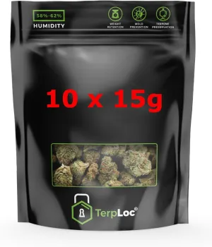 10 x 15g Grove Bags, Airtight Storage Bags with Moisture and Odour Control   UV Protection