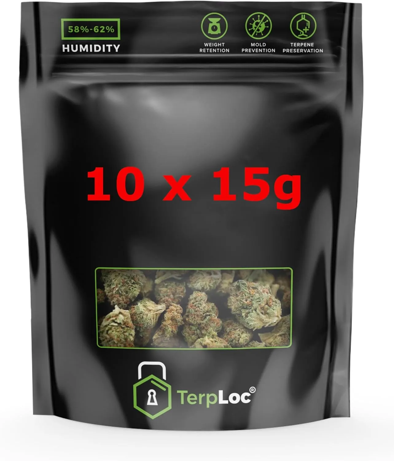 10 x 15g Grove Bags, Airtight Storage Bags with Moisture and Odour Control   UV Protection