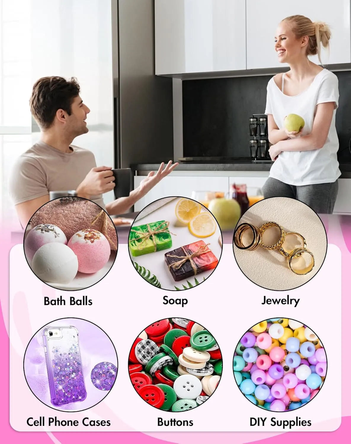 100 Pack Resealable Packaging Bags for Small Business Double-Sided Color Smell Proof Bags for Food Storage Flat Bags (White, 5.5" x 7.8")