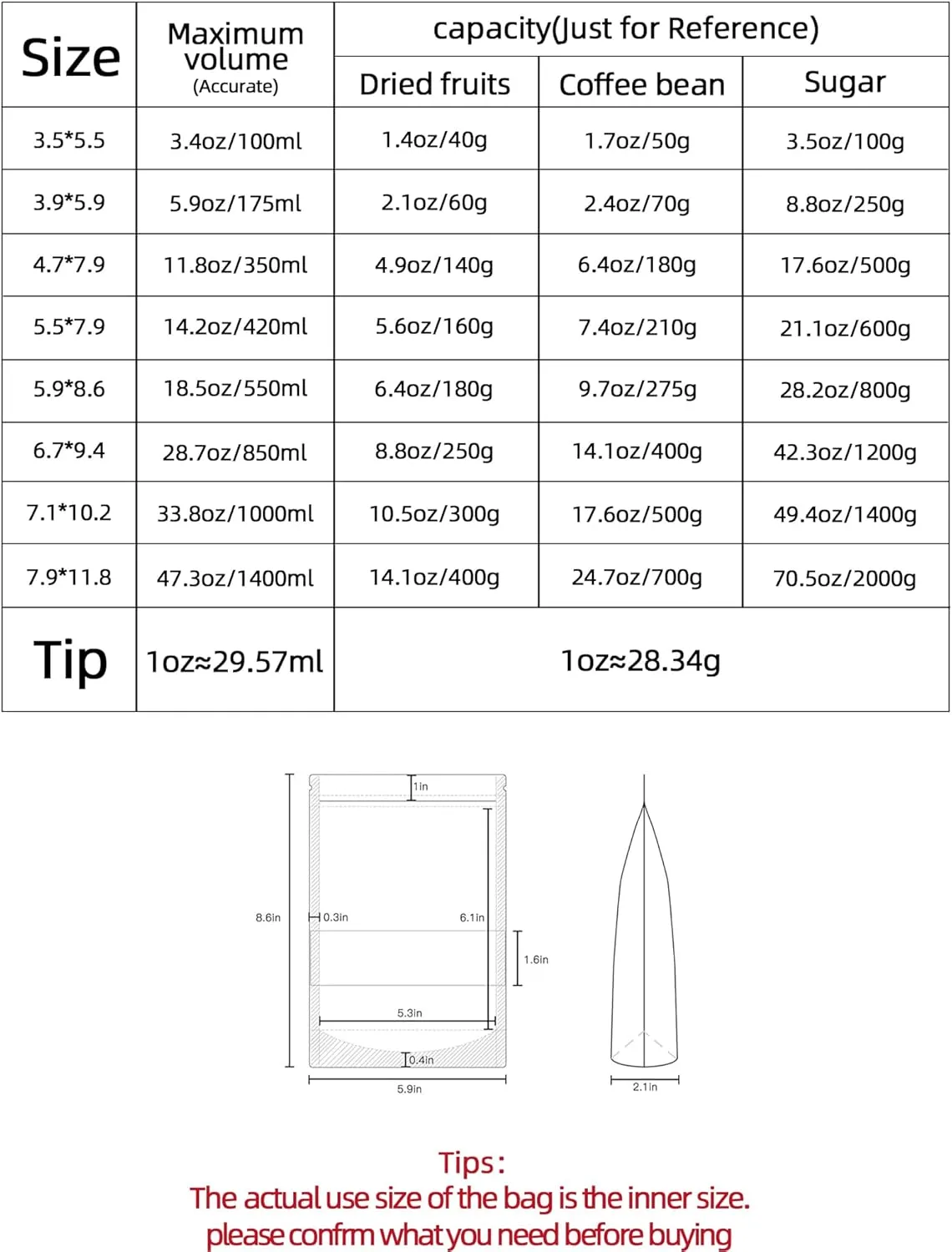 100 Pcs Resealable bags,5.9" x 8.6" Stand Up White Kraft Paper Bags with Matte Window, Zip Lock Food Storage Bags for Packaging Products, Reusable, Sealable