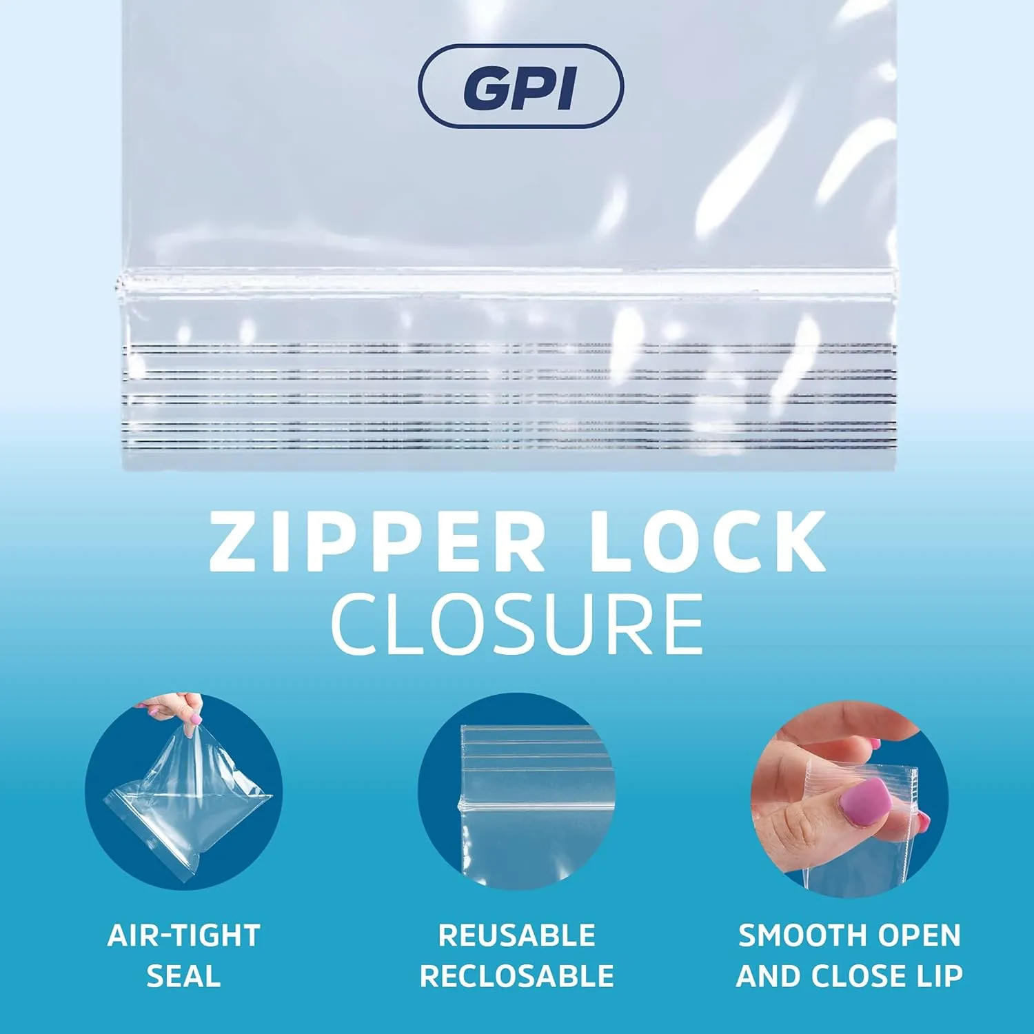 1000 Count - 2" x 2" Small Zip Bags, Mini Reclosable Zipper Baggies, 2 Mil, Clear Plastic Resealable Storage Bags with Zip Top Lock for Packaging Jewelry, Pills, Buttons, Candy, Seeds, Powders - GPI