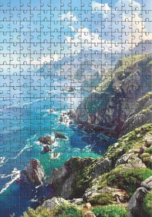 1000 Piece Jigsaw Puzzle Adults Island Landscape Challenging Educational Game Fun Family Activities Puzzle Floor Props Kid Gift Unzip Toy Wooden Puzzles
