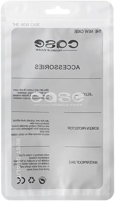 100Pcs Package Bag for Phone Case Accessory Matte Clear Waterproof Small Business Supplies Anti-Scratch Display Bags Packing Pouch Bag 8.2x4.7in (White)