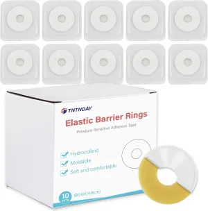 10PCS 4mm Thickness Moldable Ostomy Barrier Rings, Skin Extender Rings Medical Hydrocolloid Ostomy Bag Supplies,Seal No Leaking Barrier Rings for Personal Care