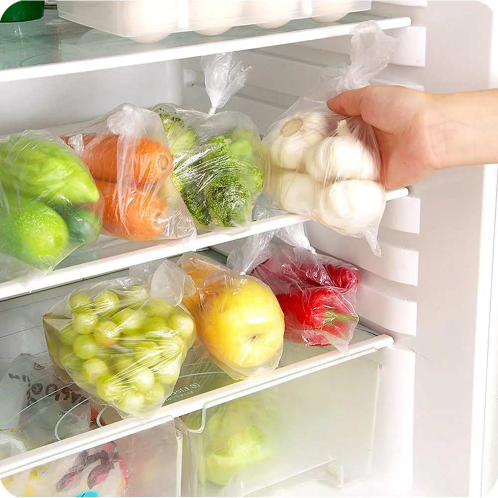 12” x 20” Plastic Produce Bags, Food Storage Bags 350pcs on a Roll, Clear Produce Bag for Food Vegetable Bread Fruit Meat - 2 Rolls