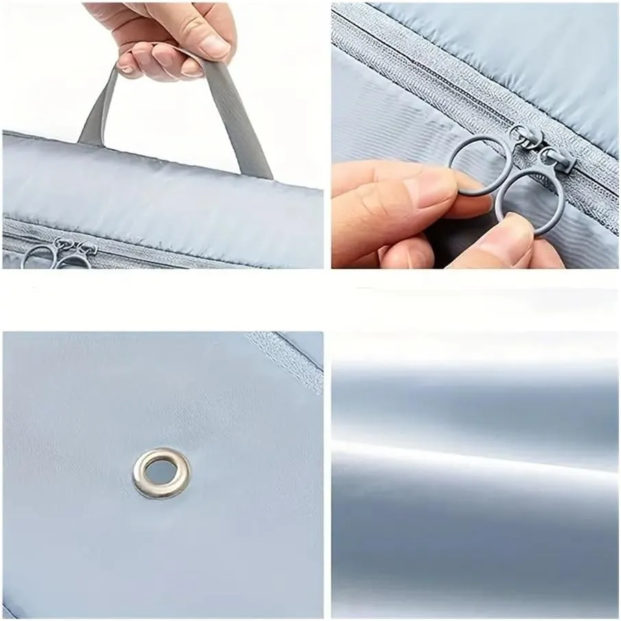 1/2/4PCS Foldable Compression Packing Bag Home Large Capacity Clothes Storage Bag Travel Portable Handheld Compression Bag(Blue,40X30X18cm)