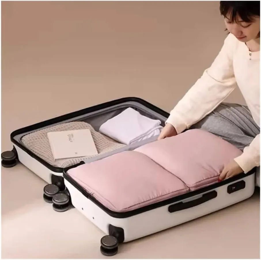 1/2/4PCS Foldable Compression Packing Bag Home Large Capacity Clothes Storage Bag Travel Portable Handheld Compression Bag(Blue,40X30X18cm)