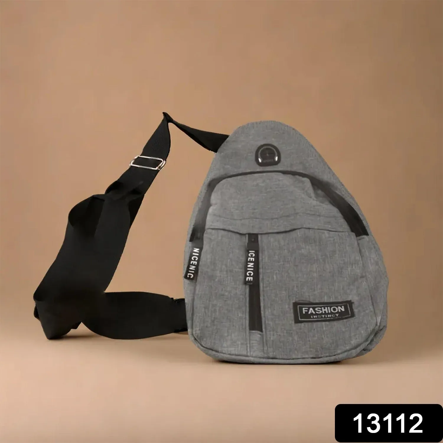 13112 Waterproof Anti Theft Cross-body Fanny Pack Waist Bag Shoulder Bags Chest Men Casual Fashion Usb Charging Earphone Hook Sling Travel Bag (1 Pc)