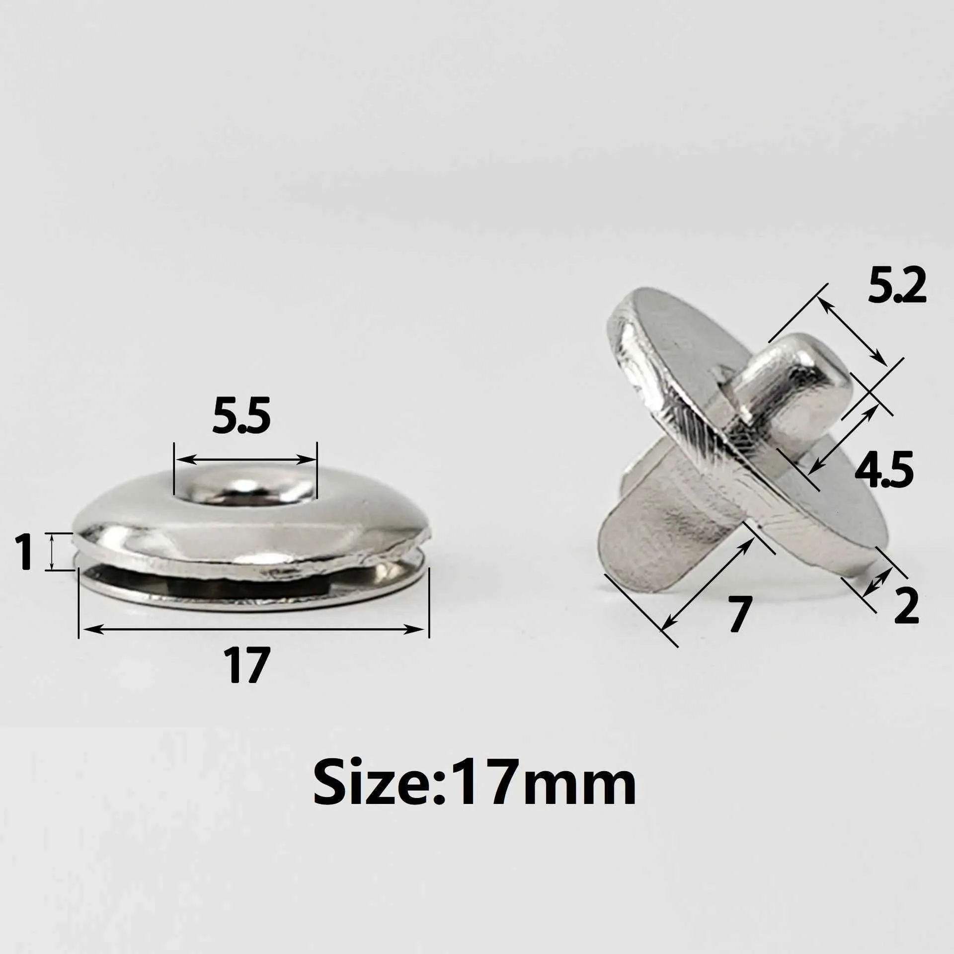 17mm Heavy-Duty Magnetic Snaps Eyelet Closure for Bags Clothing 20pcs