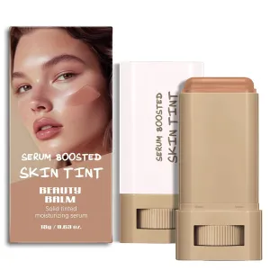 2 Pcs Foundation Stick Beauty Balm Serum Boosted Skin Tint Solid Tinted Moisturizing Serum Contour Stick Foundation for Women Natural Finish Makeup (#06, 0.63 OZ)