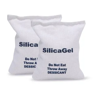 2 x 500 Gram [2.2 lbs] Large Silica Gel Packets,Rechargeable Silica Desiccant Packs, Moisture Absorbers for Moisture Control, Desiccant Dehumidifier for Storage Safe