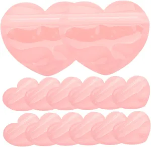 25pcs Heart Shaped Jewelry Self Sealing Bag for Selling Earring Packaging Small Business Supplies 8.5x10cm Pink