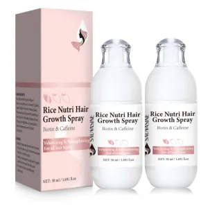 2PCS Rice Nutrient Oil-Free Scalp Care Spray, Rice & Ginger Root Treatment for All Hair Types, Hygienic 1.69 Fl Oz x 2