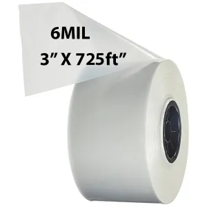3 inch x 725ft Poly Tubing Roll 6 Mil LDPE Low Density