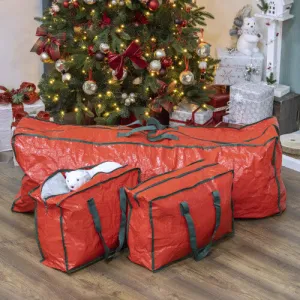 3 piece Christmas Tree and Decoration Storage Bag Set