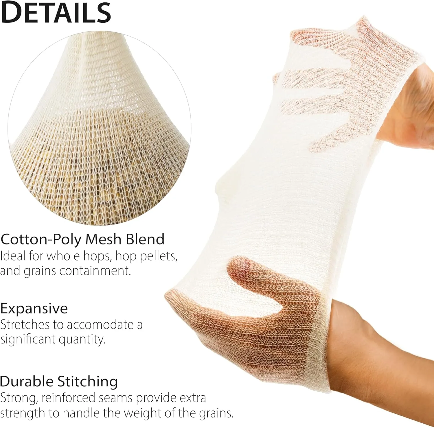 32" (100 Pack) Hops, Grain & Spice Beer Brewing Bags Cotton Mesh Steeping Bags for Beer Wine, Cider, Tea, Soups & Nut Milk, Hops & Grain Socks for Dry Hopping for Micro Brewing or Homebrewing