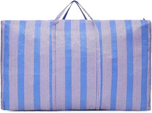 3PC Weaving Thickened Duffel Bag Multi-Functional Large-Capacity Waterproof Quilt Portable Mobile Travel Storage Big Tote Bag Basement Storage(L 150L)