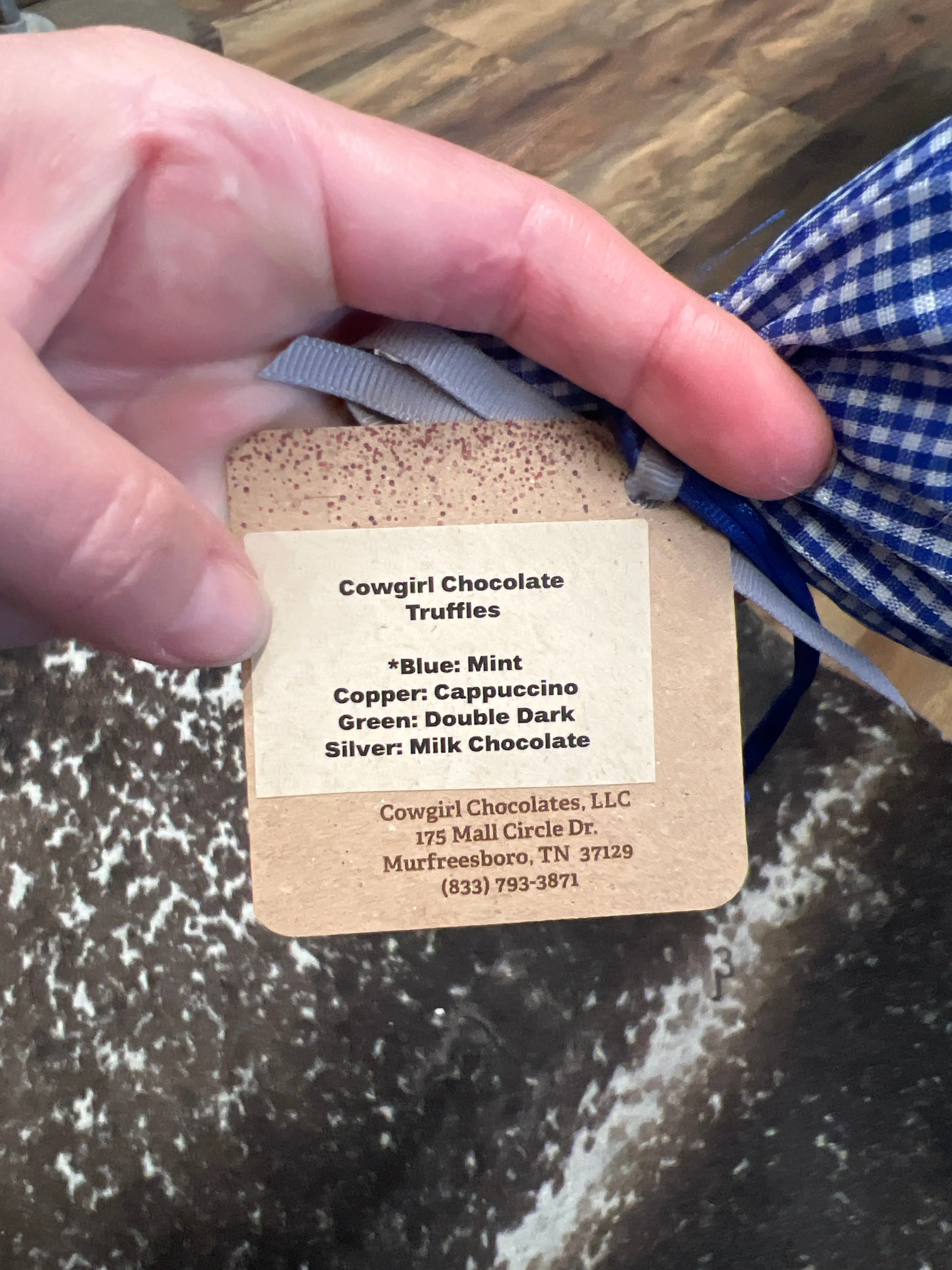 4 Piece Gingham Truffle Sampler Bag