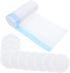 40Sets Portable Urinal Bags with Toilet Cushion Cleaning Bags Travel Toilet Seat Covers Absorbent Pads for Public Restrooms Cushions