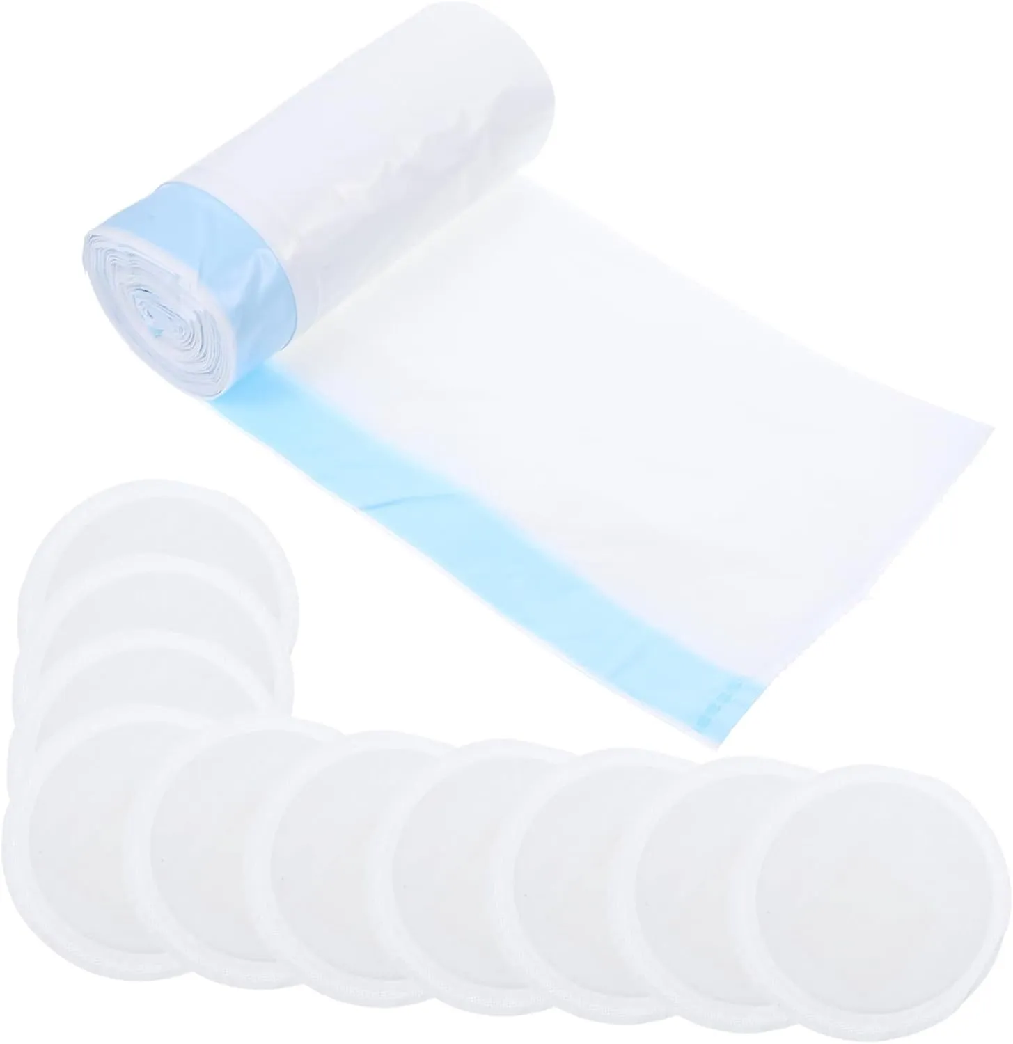 40Sets Portable Urinal Bags with Toilet Cushion Cleaning Bags Travel Toilet Seat Covers Absorbent Pads for Public Restrooms Cushions