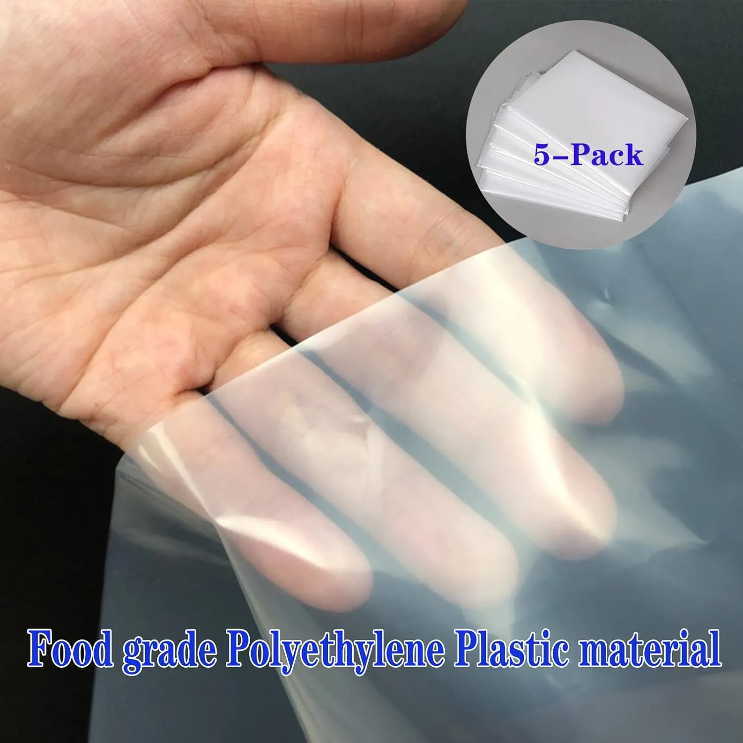 5 Pack 32*42 inches Clear Plastic Storage Bags Dustproof Moistureproof Jumbo Moving and storage bag for Blanket Clothes and Big Plush Toys Luggage, Suitcase, Comforter, Chair, Kids Bike,Reusabl