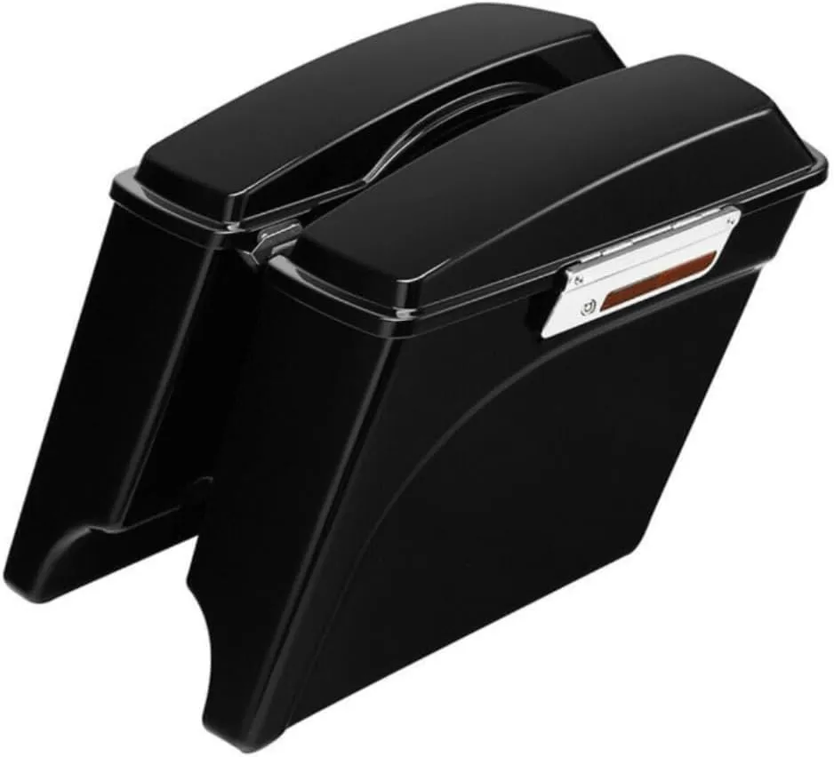 5" Stretched Extended Saddle Bags Fits Road (ABS) (1 Pair Left & Right Saddlebags   2   2 Latches),Strict QC & Fitment Tested