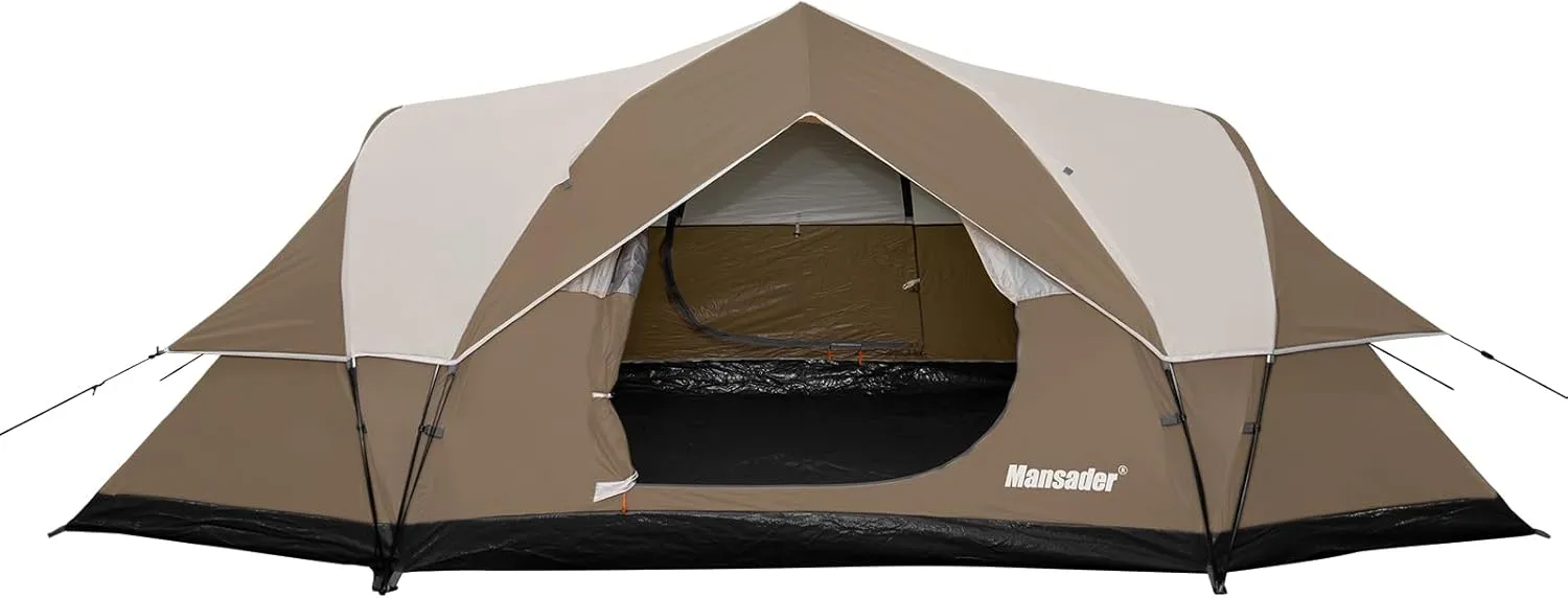 6 Person Family Camping Tent,Waterproof Windproof with Top Rainfly,Easy Set Up,Pop Up Tent for Outdoor Camping Hiking Trave