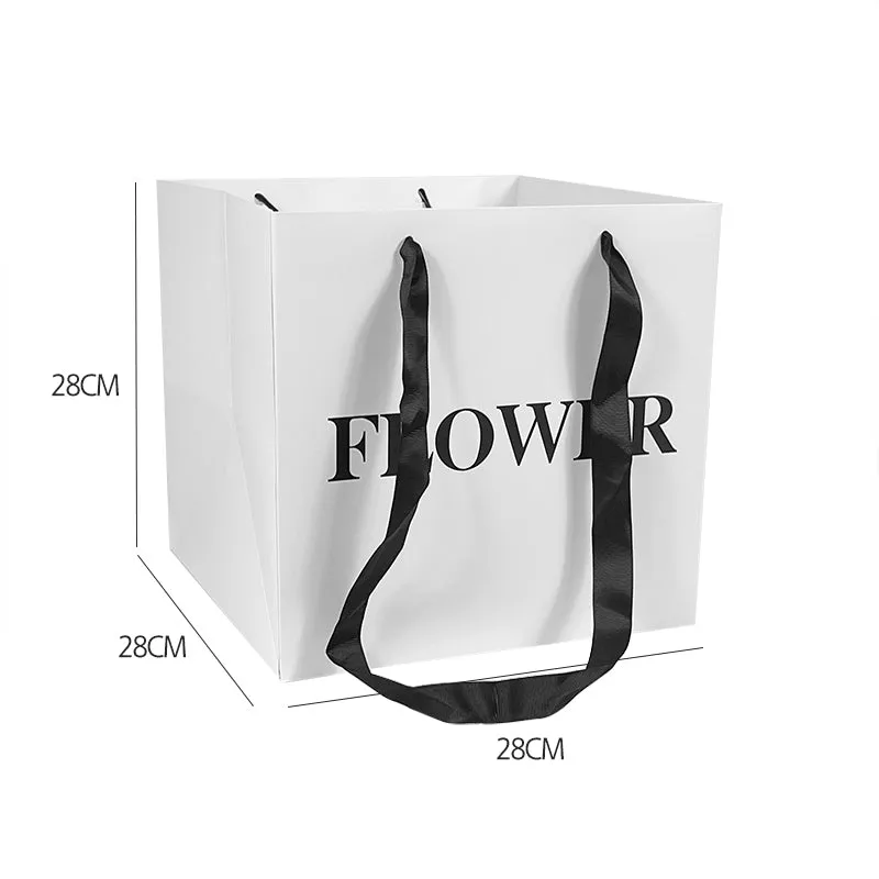 6pcs Large White Gift Bags for Bouquets