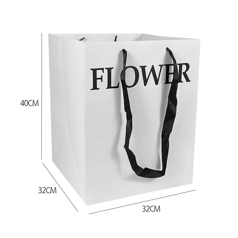 6pcs Large White Gift Bags for Bouquets