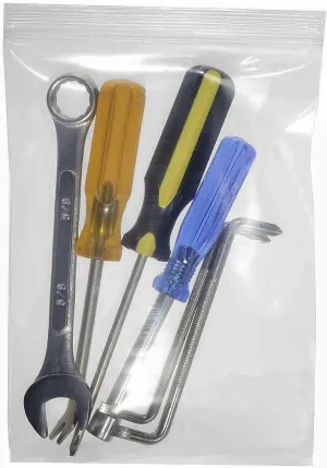 6" x 8" 8 Mil Extra Heavy-Duty Puncture-Resistant Clear Reclosable Resealable Zipper Bags – 30 Pack for Food, Screws, Nails, Tools, Office Supplies, FDA-Compliant – SKU: r68-8mil-30