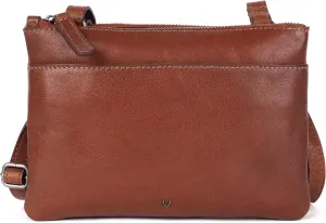 9 inch Genuine Leather Crossbody Sling Bags for Women, Trendy Casual Office Bag with Adjustable Strap