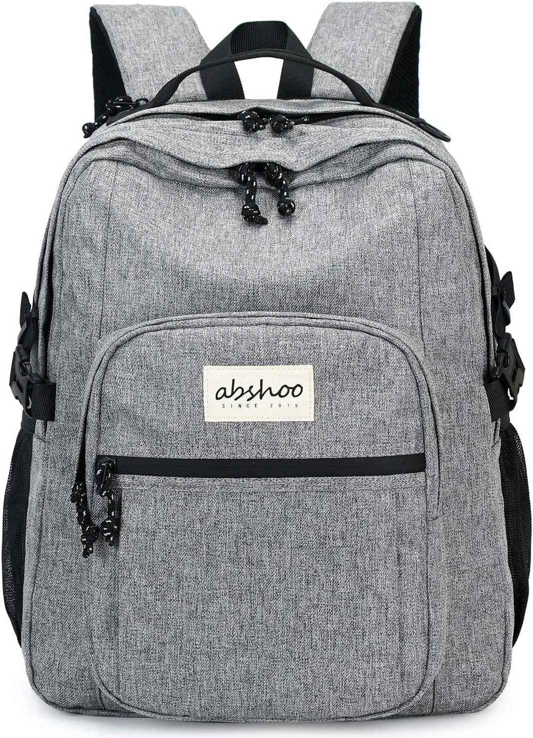 abshoo Classical Laptop Travel Backpack for Women Men College School Bookbag With USB Charging Port (Grey)