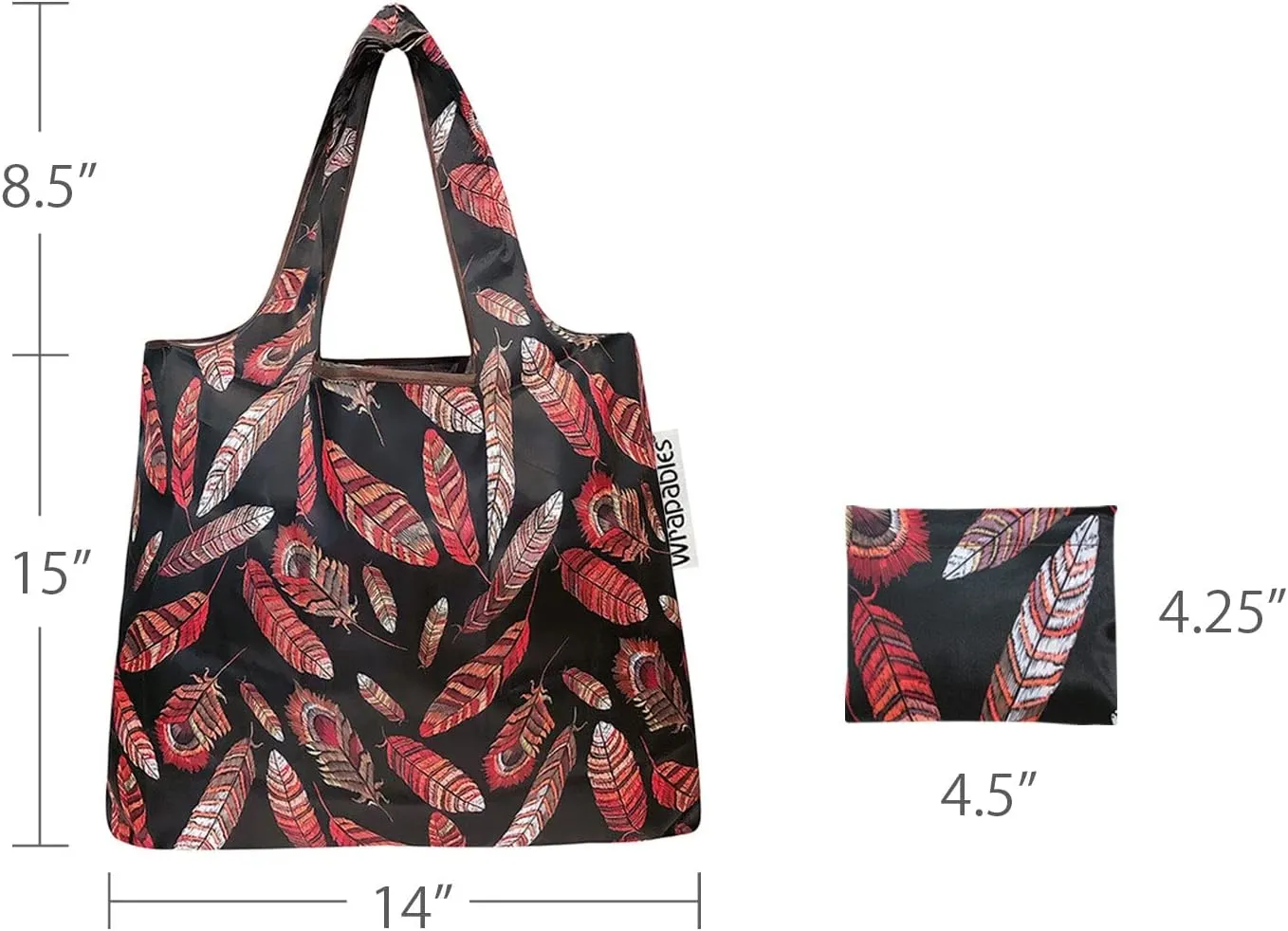 allydrew Foldable Tote Nylon Reusable Grocery Bag (Set of 2)