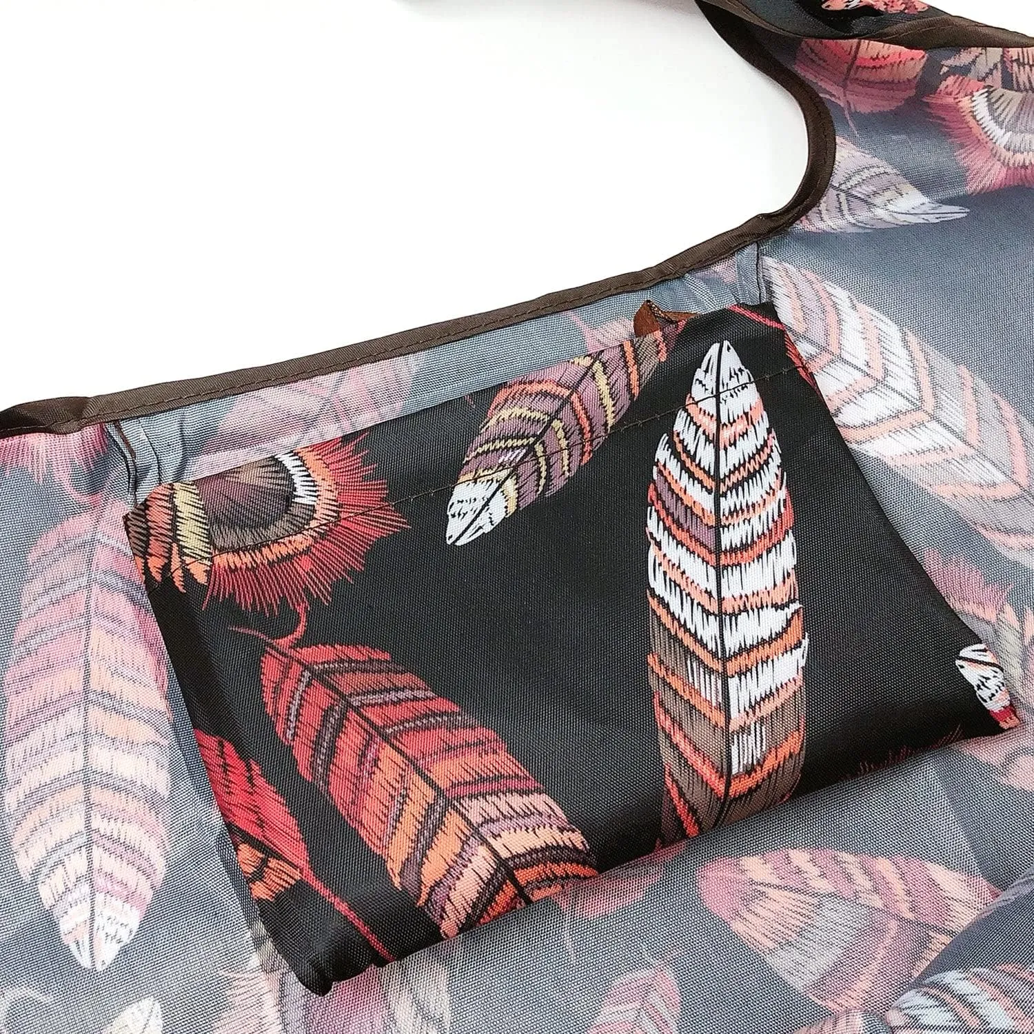 allydrew Foldable Tote Nylon Reusable Grocery Bag (Set of 2)