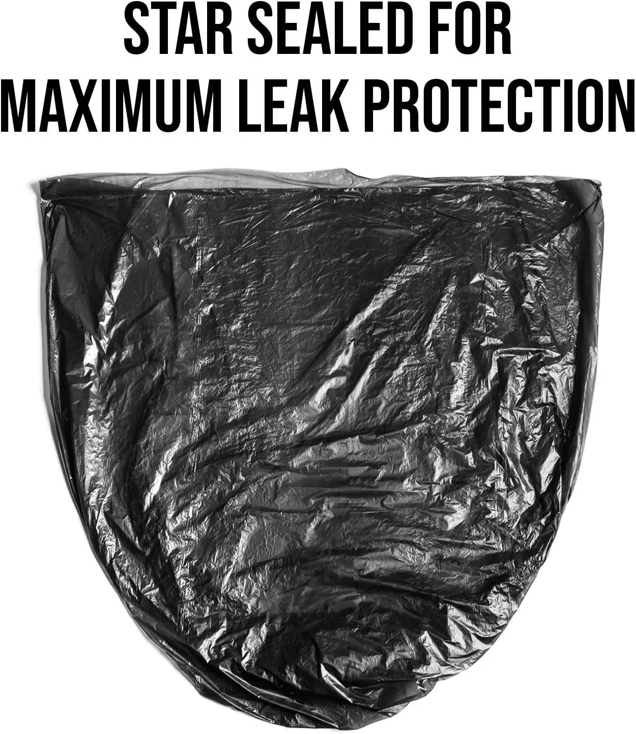 Aluf Plastics 56 Gallon Trash Can Liners (100 Count) - 43" x 47" - Thick 1.5 MIL Equivalent Black Trash Bags for Bathroom, Kitchen, Office, Industrial, Commercial, Recycling and More
