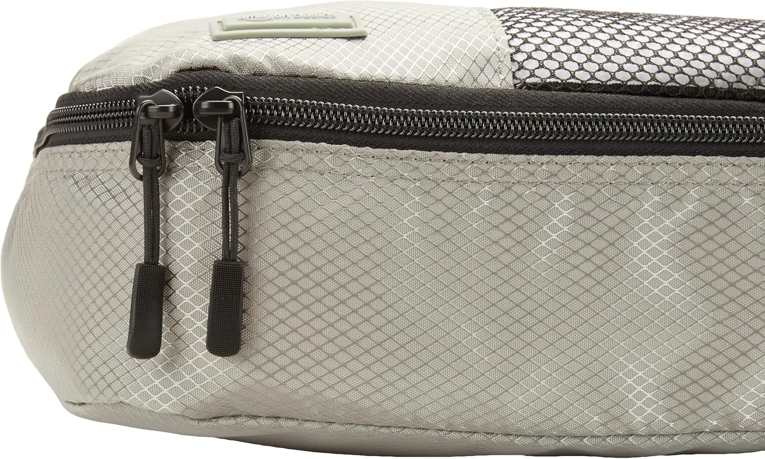Amazon Basics Medium Packing Cubes for Travel, Packing Organizers, 4-Piece-Set With Double Zipper Pulls and Mesh Top Panel, 100% Durable Polyester, Gray, 13.8"L x 9.8"W x 3"H