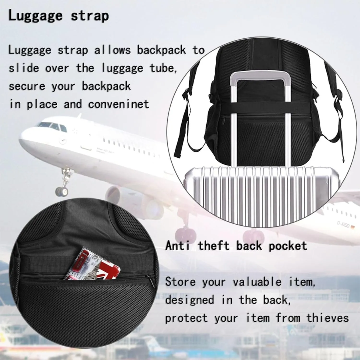 American Cuba Flag Cuban Roots Travel Backpacks Casual Backpack Large Capacity Laptop Rucksack Luggage Daypacks with USB Charging Port Multi-Pockets Bags for Hiking