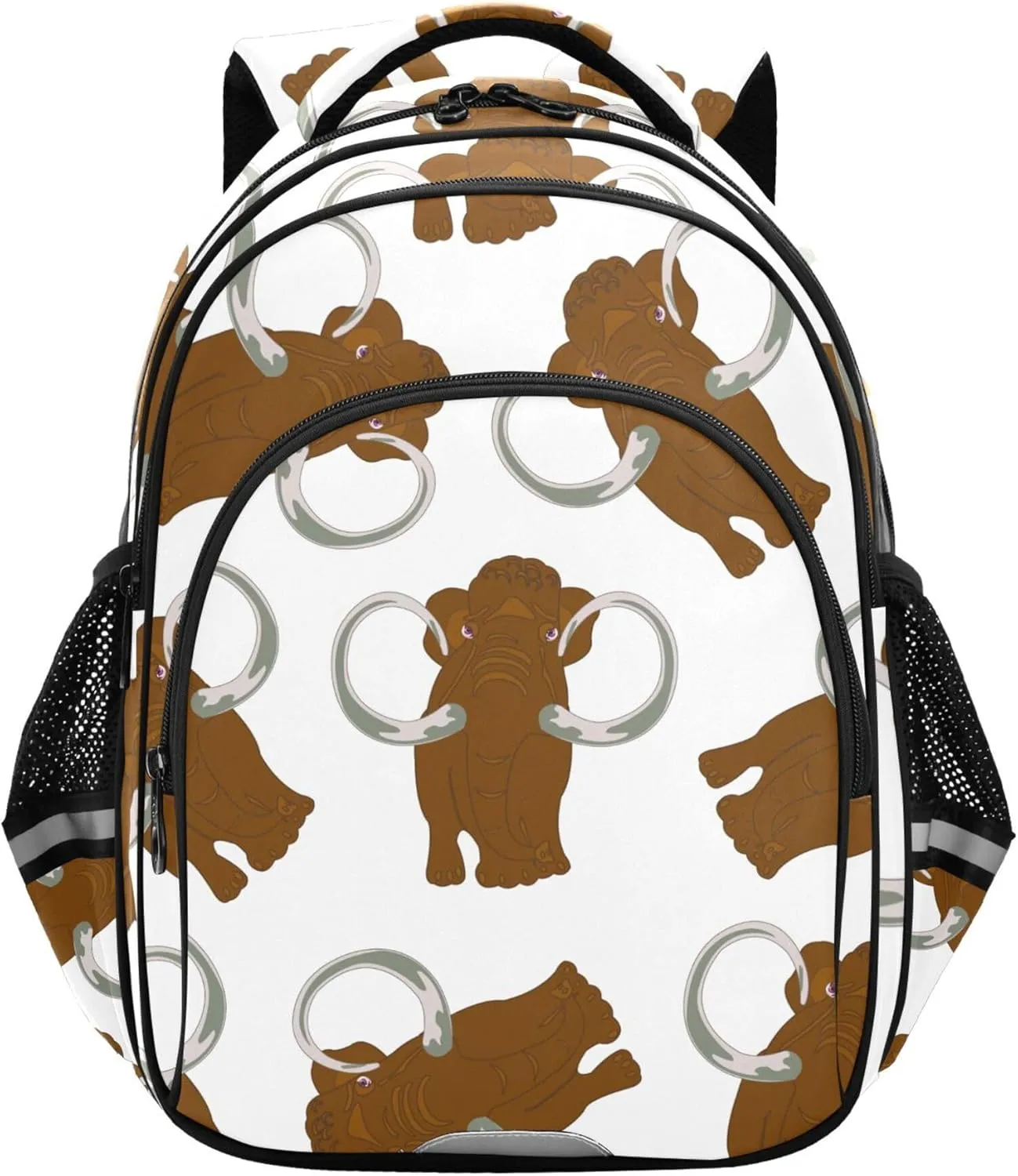 Animal Mammoth Pattern Backpack for School Study Book Bag Laptop Backpack Work Travel Computer Bags