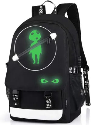 Anime Alien Backpack for Boys, School Bags Bookbags for Teenagers (Eye)