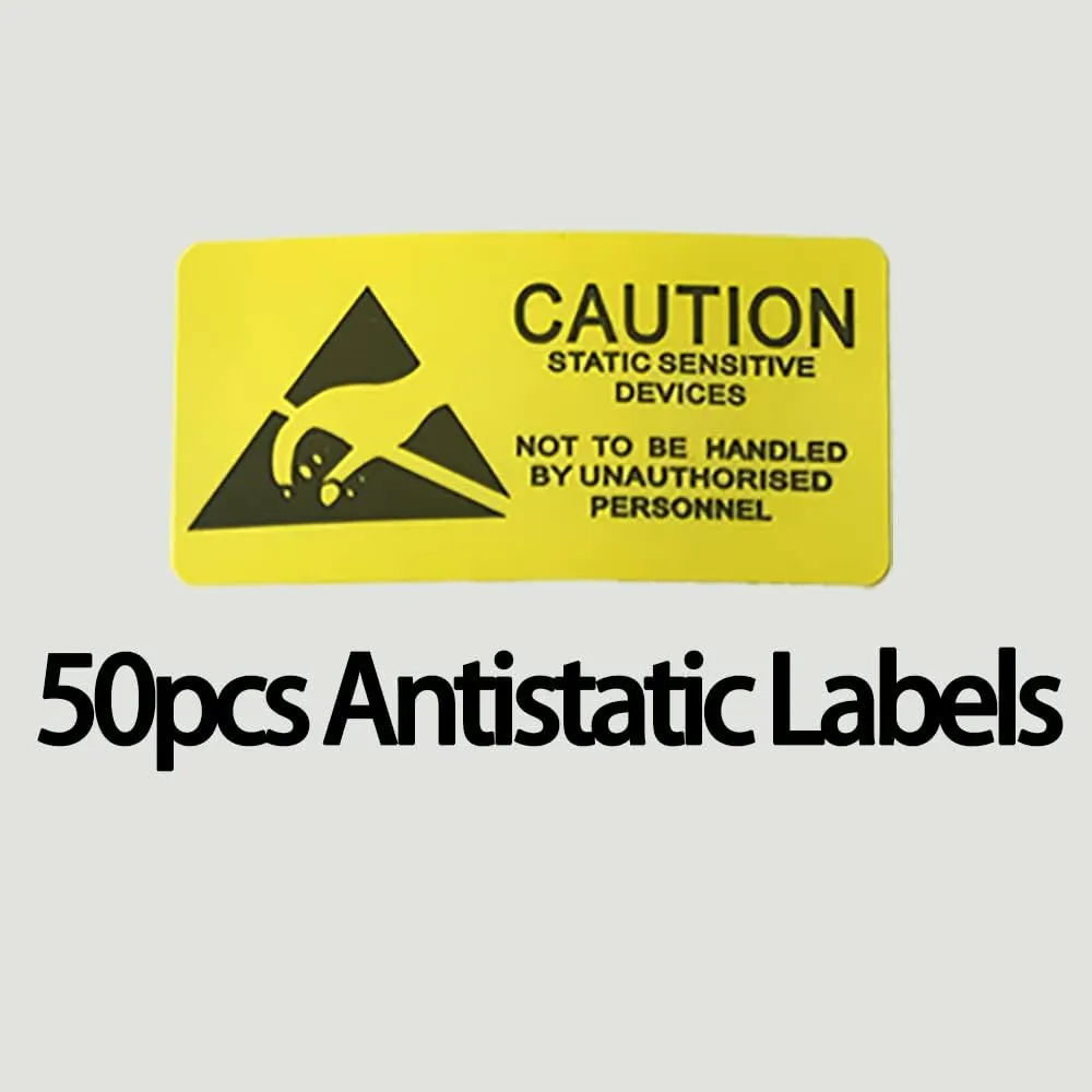 Anti Static Bags, 50pcs Large Resealable ESD Bags 7.87x11.8in with Labels for GPU Hard Drive SSD HDD and Electronic Device