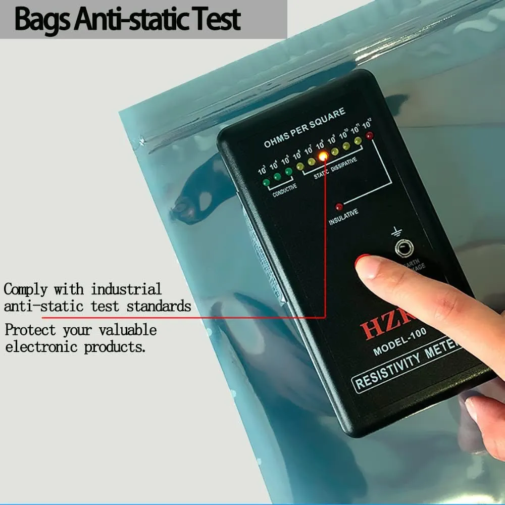 Anti Static Bags, 50pcs Large Resealable ESD Bags 7.87x11.8in with Labels for GPU Hard Drive SSD HDD and Electronic Device