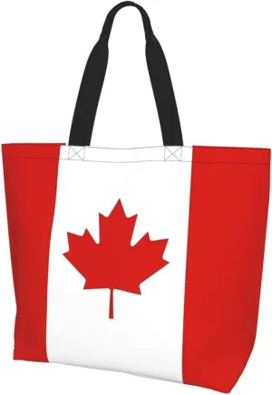 ASYG Cute Flag Tote Bag Large Women Casual Shoulder Bag Handbag Reusable Patriotic Shopping Grocery Bag