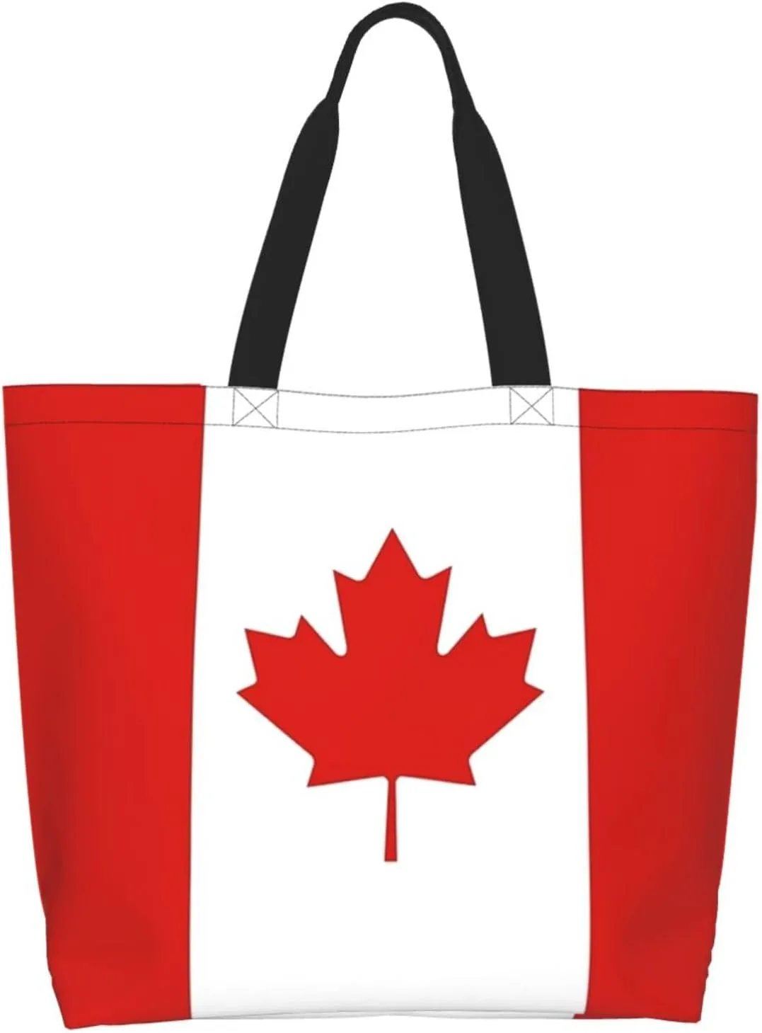 ASYG Cute Flag Tote Bag Large Women Casual Shoulder Bag Handbag Reusable Patriotic Shopping Grocery Bag