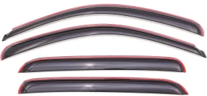 Auto Ventshade [AVS] In-Channel Rain Guards For 07-13 Chevy Silverado 1500/Avalanche/GMC Sierra 1500/07-14 Silverado/Sierra 2500-3500HD Crew/07-14 YukonXL | Window Vent Visors, 4 pcs. - Smoke | 194515