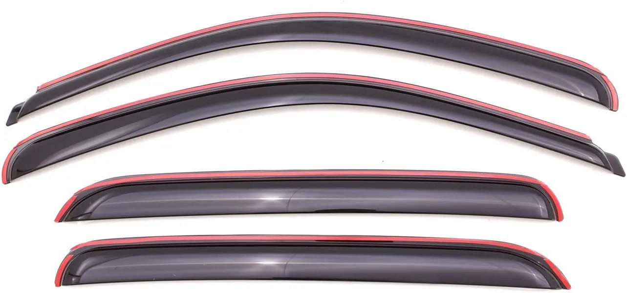 Auto Ventshade [AVS] In-Channel Rain Guards For 07-13 Chevy Silverado 1500/Avalanche/GMC Sierra 1500/07-14 Silverado/Sierra 2500-3500HD Crew/07-14 YukonXL | Window Vent Visors, 4 pcs. - Smoke | 194515